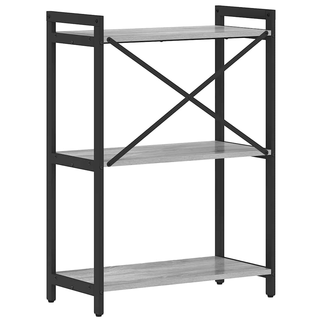 vidaXL Bookshelf 60 x 30 x 85 cm Engineered Wood Grey sonoma