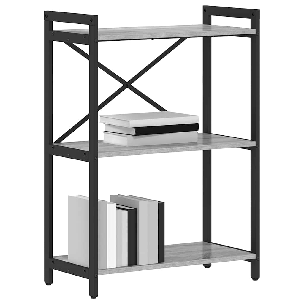 vidaXL Bookshelf Grey sonoma 60 x 30 x 85 cm Engineered Wood