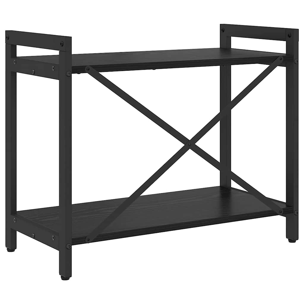 vidaXL Bookshelf 60 x 30 x 50 cm Engineered Wood Black Oak