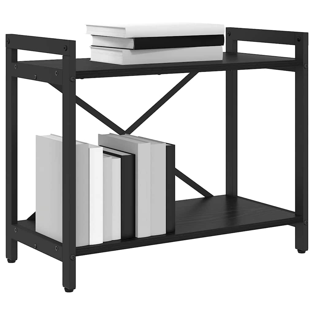 vidaXL Bookshelf Black Oak 60 x 30 x 50 cm Engineered Wood