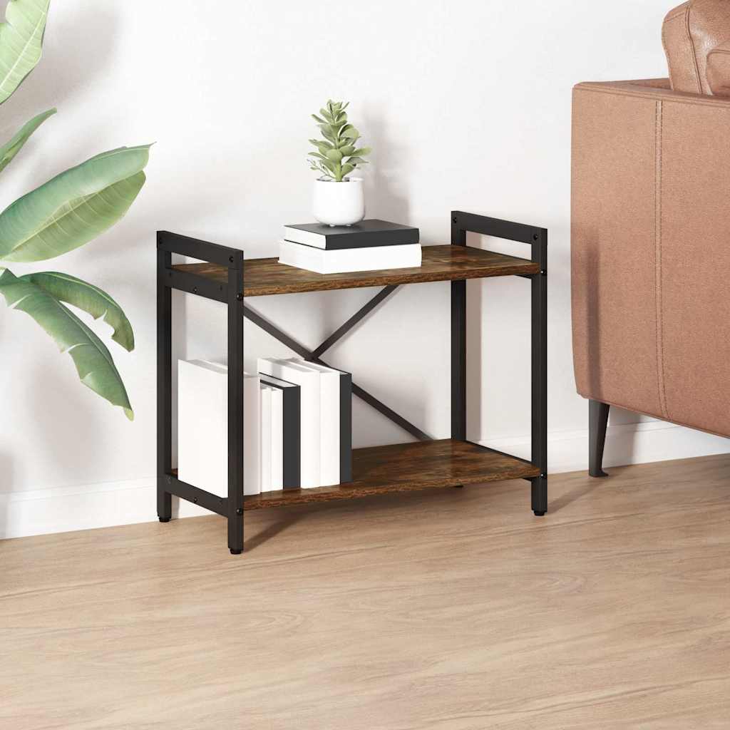 vidaXL Bookshelf Smoked Oak 60 x 30 x 50 cm Engineered Wood