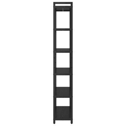 vidaXL Bookshelf 80 x 30 x 189.5 cm Engineered Wood Black Oak