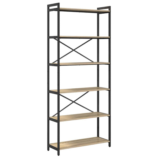 vidaXL Bookshelf 80 x 30 x 189.5 cm Engineered Wood Sonoma Oak