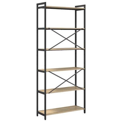 vidaXL Bookshelf 80 x 30 x 189.5 cm Engineered Wood Sonoma Oak