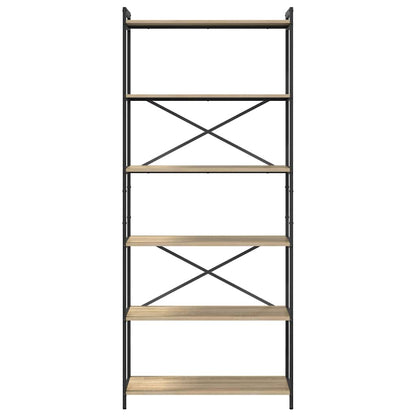 vidaXL Bookshelf 80 x 30 x 189.5 cm Engineered Wood Sonoma Oak