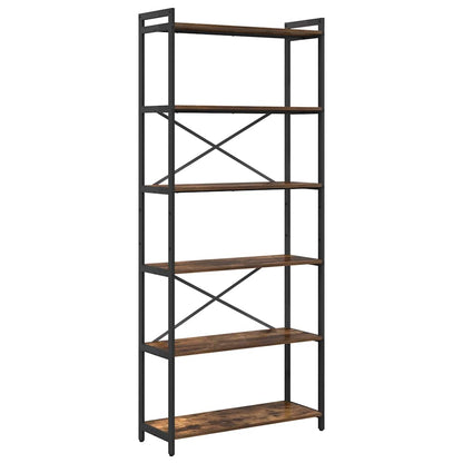 vidaXL Bookshelf 80 x 30 x 189.5 cm Engineered Wood Smoked Oak