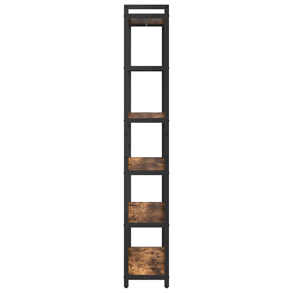 vidaXL Bookshelf 80 x 30 x 189.5 cm Engineered Wood Smoked Oak