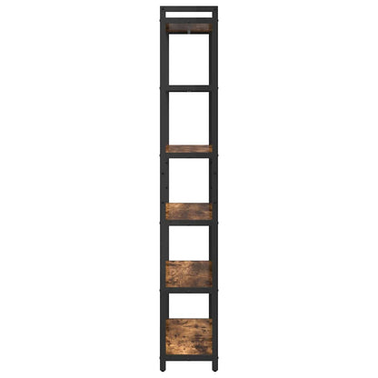 vidaXL Bookshelf 80 x 30 x 189.5 cm Engineered Wood Smoked Oak