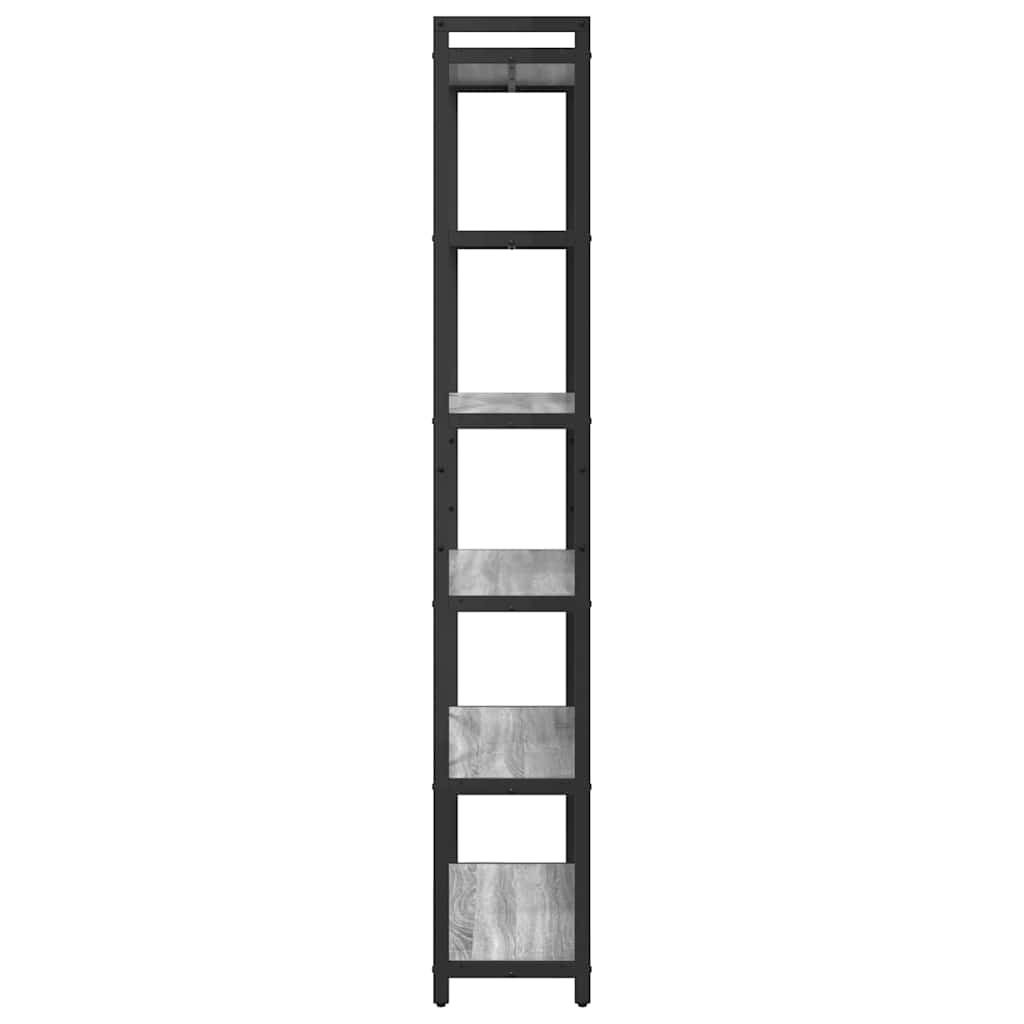 vidaXL Bookshelf 80 x 30 x 189.5 cm Engineered Wood Grey sonoma