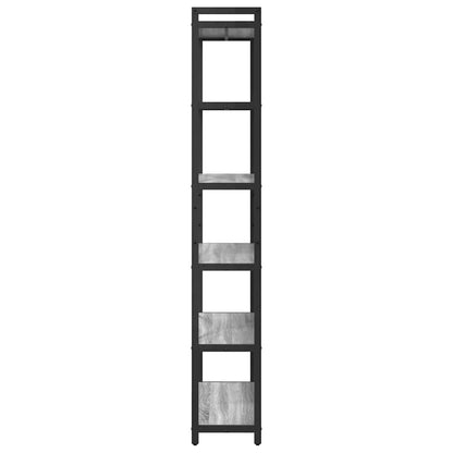 vidaXL Bookshelf 80 x 30 x 189.5 cm Engineered Wood Grey sonoma