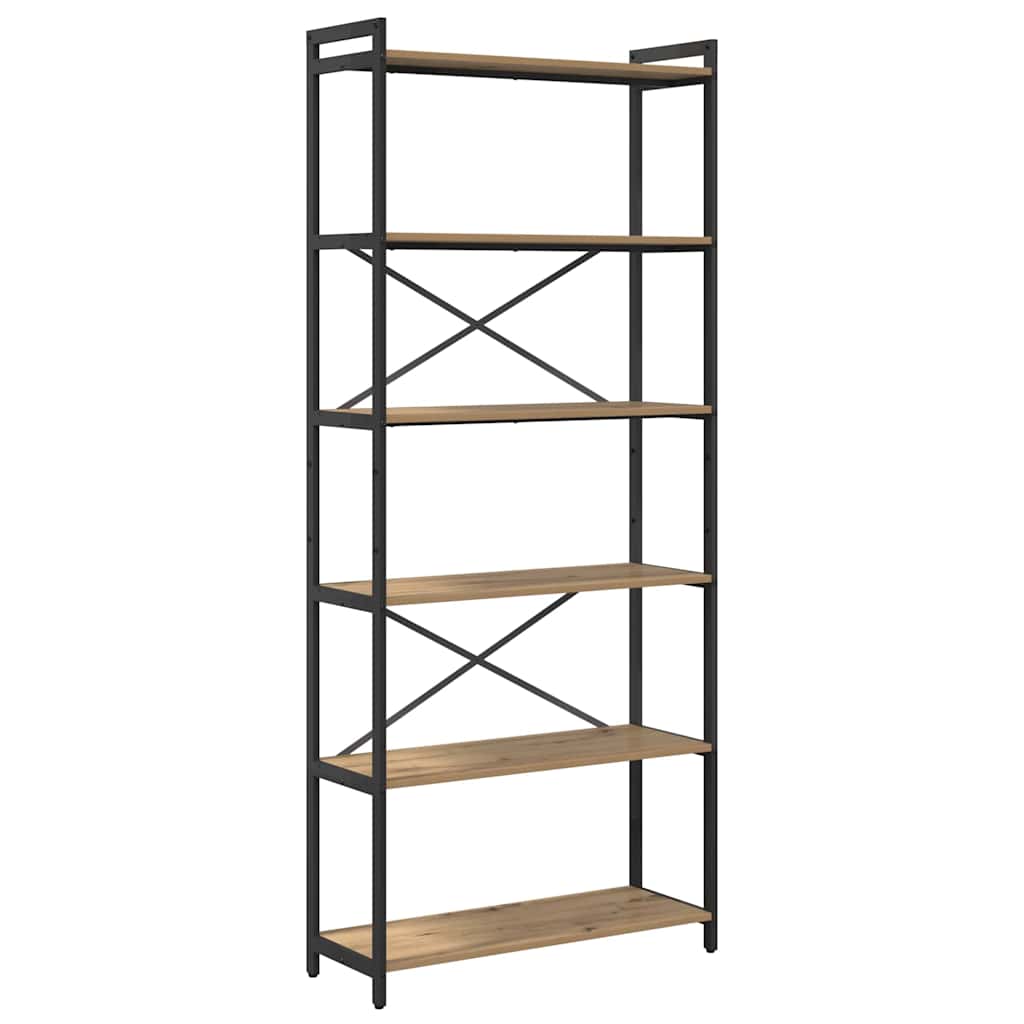 vidaXL Bookshelf Artisan Oak 80 x 30 x 189.5 cm Engineered Wood