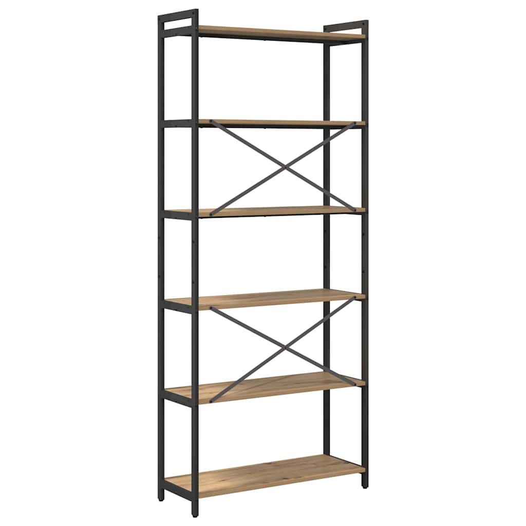 vidaXL Bookshelf Artisan Oak 80 x 30 x 189.5 cm Engineered Wood