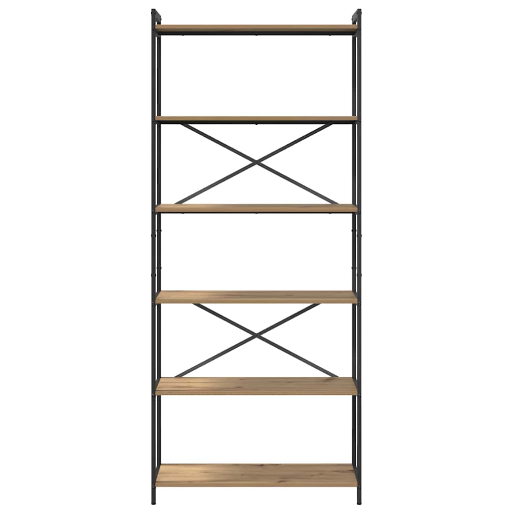 vidaXL Bookshelf Artisan Oak 80 x 30 x 189.5 cm Engineered Wood