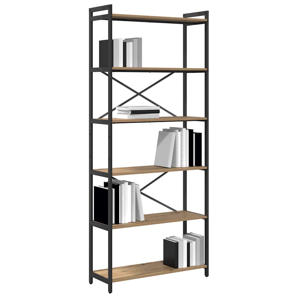 vidaXL Bookshelf Artisan Oak 80 x 30 x 189.5 cm Engineered Wood