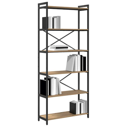 vidaXL Bookshelf Artisan Oak 80 x 30 x 189.5 cm Engineered Wood
