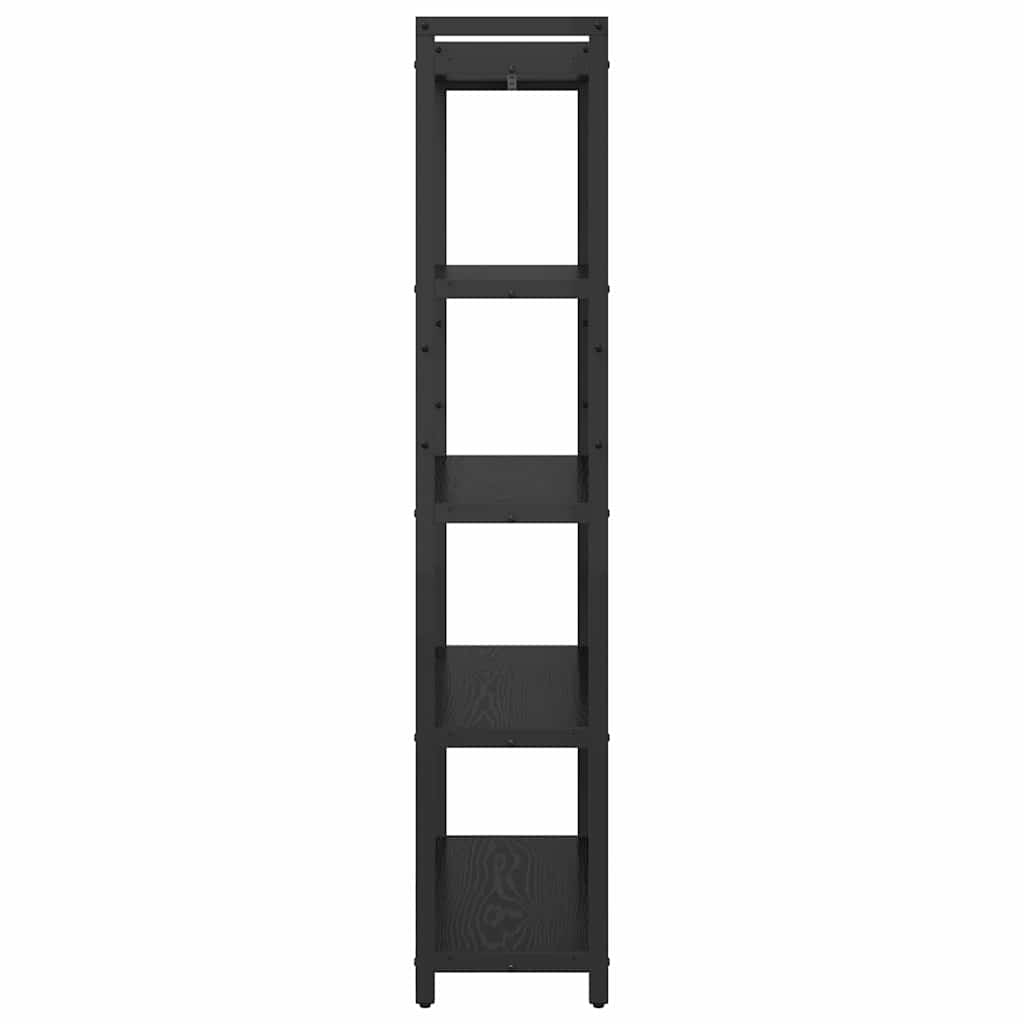 vidaXL Bookshelf 80 x 30 x 155 cm Engineered Wood Black Oak