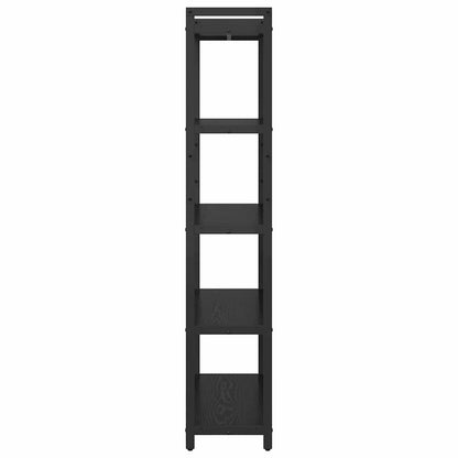 vidaXL Bookshelf 80 x 30 x 155 cm Engineered Wood Black Oak