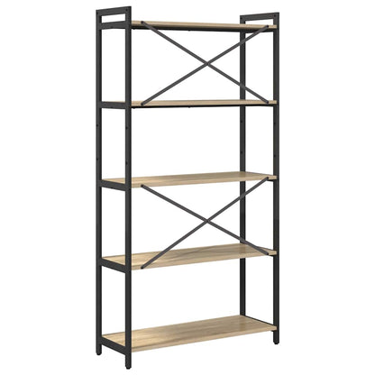 vidaXL Bookshelf 80 x 30 x 155 cm Engineered Wood Sonoma Oak
