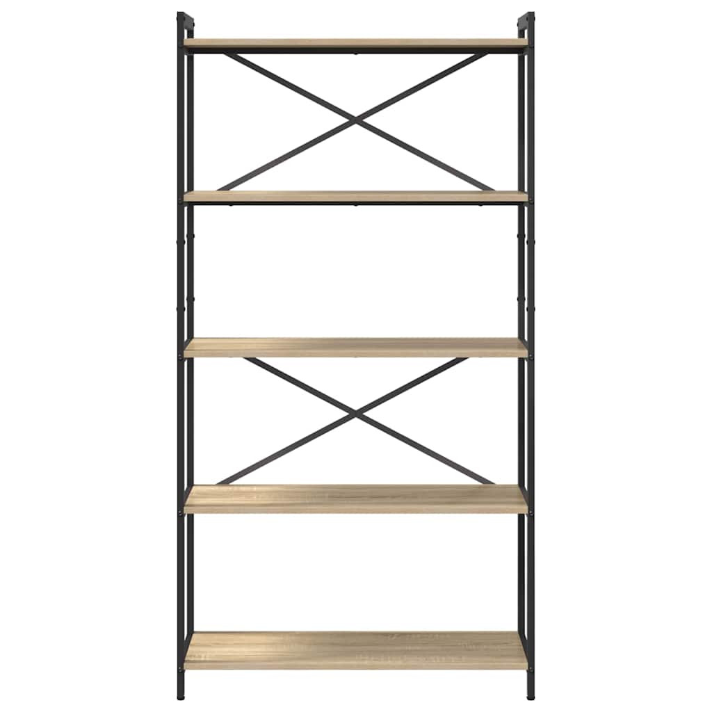 vidaXL Bookshelf 80 x 30 x 155 cm Engineered Wood Sonoma Oak