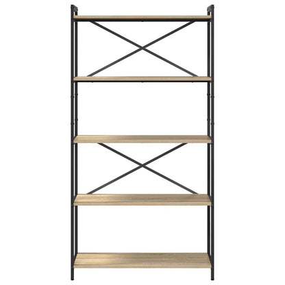 vidaXL Bookshelf 80 x 30 x 155 cm Engineered Wood Sonoma Oak