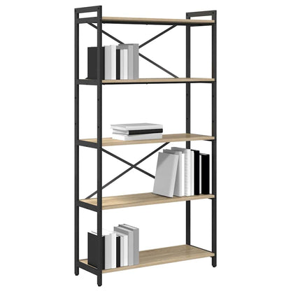 vidaXL Bookshelf 80 x 30 x 155 cm Engineered Wood Sonoma Oak