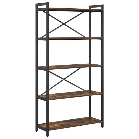 vidaXL Bookshelf 80 x 30 x 155 cm Engineered Wood Smoked Oak