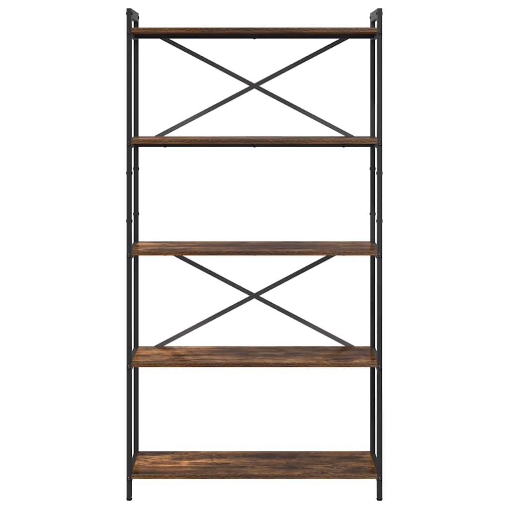 vidaXL Bookshelf 80 x 30 x 155 cm Engineered Wood Smoked Oak