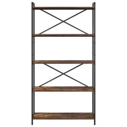 vidaXL Bookshelf 80 x 30 x 155 cm Engineered Wood Smoked Oak