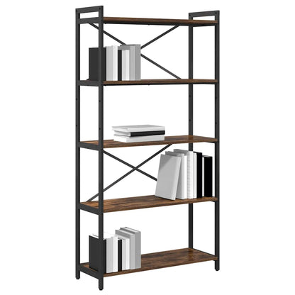vidaXL Bookshelf 80 x 30 x 155 cm Engineered Wood Smoked Oak