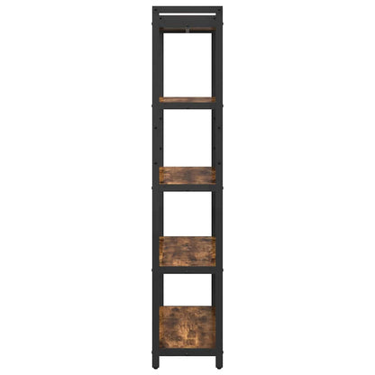 vidaXL Bookshelf 80 x 30 x 155 cm Engineered Wood Smoked Oak