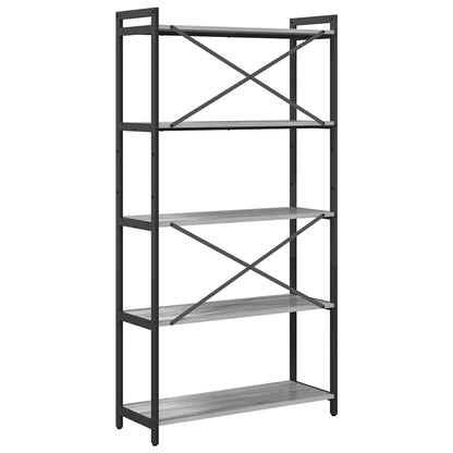 vidaXL Bookshelf 80 x 30 x 155 cm Engineered Wood Grey sonoma