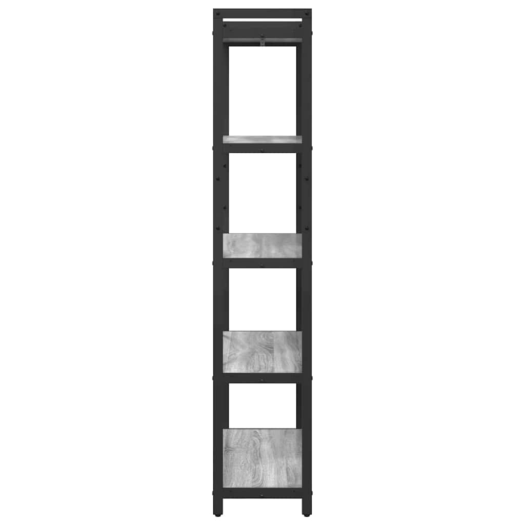 vidaXL Bookshelf 80 x 30 x 155 cm Engineered Wood Grey sonoma
