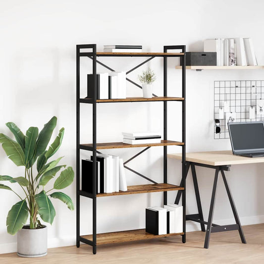vidaXL Bookshelf 80 x 30 x 155 cm Engineered Wood Old wood