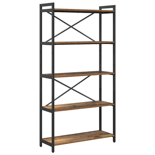 vidaXL Bookshelf 80 x 30 x 155 cm Engineered Wood Old wood