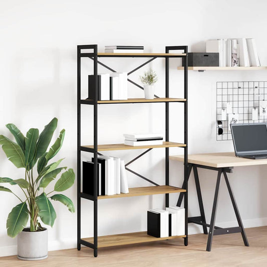 vidaXL Bookshelf 80 x 30 x 155 cm Engineered Wood Artisan Oak