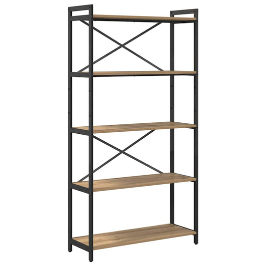 vidaXL Bookshelf 80 x 30 x 155 cm Engineered Wood Artisan Oak