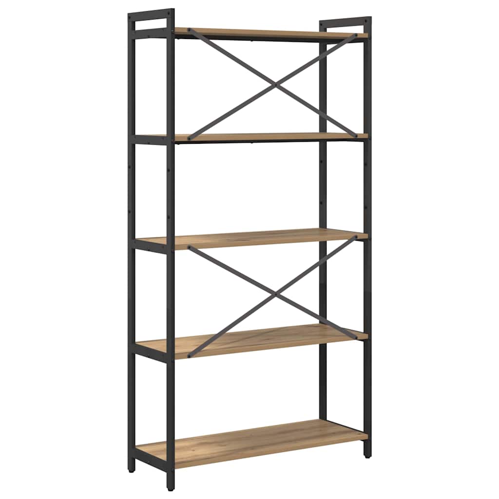 vidaXL Bookshelf 80 x 30 x 155 cm Engineered Wood Artisan Oak