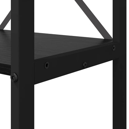 vidaXL Bookshelf 80 x 30 x 120 cm Engineered Wood Black Oak