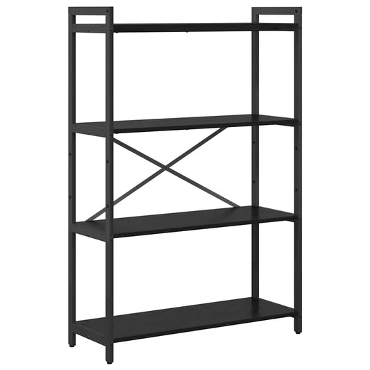 vidaXL Bookshelf 80 x 30 x 120 cm Engineered Wood Black Oak