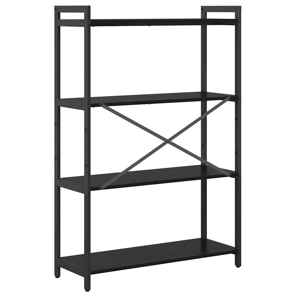 vidaXL Bookshelf 80 x 30 x 120 cm Engineered Wood Black Oak