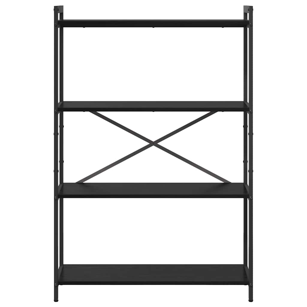 vidaXL Bookshelf 80 x 30 x 120 cm Engineered Wood Black Oak