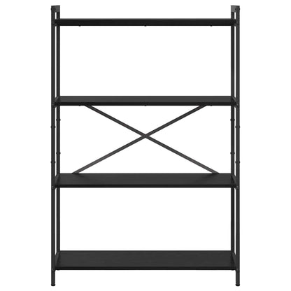 vidaXL Bookshelf 80 x 30 x 120 cm Engineered Wood Black Oak