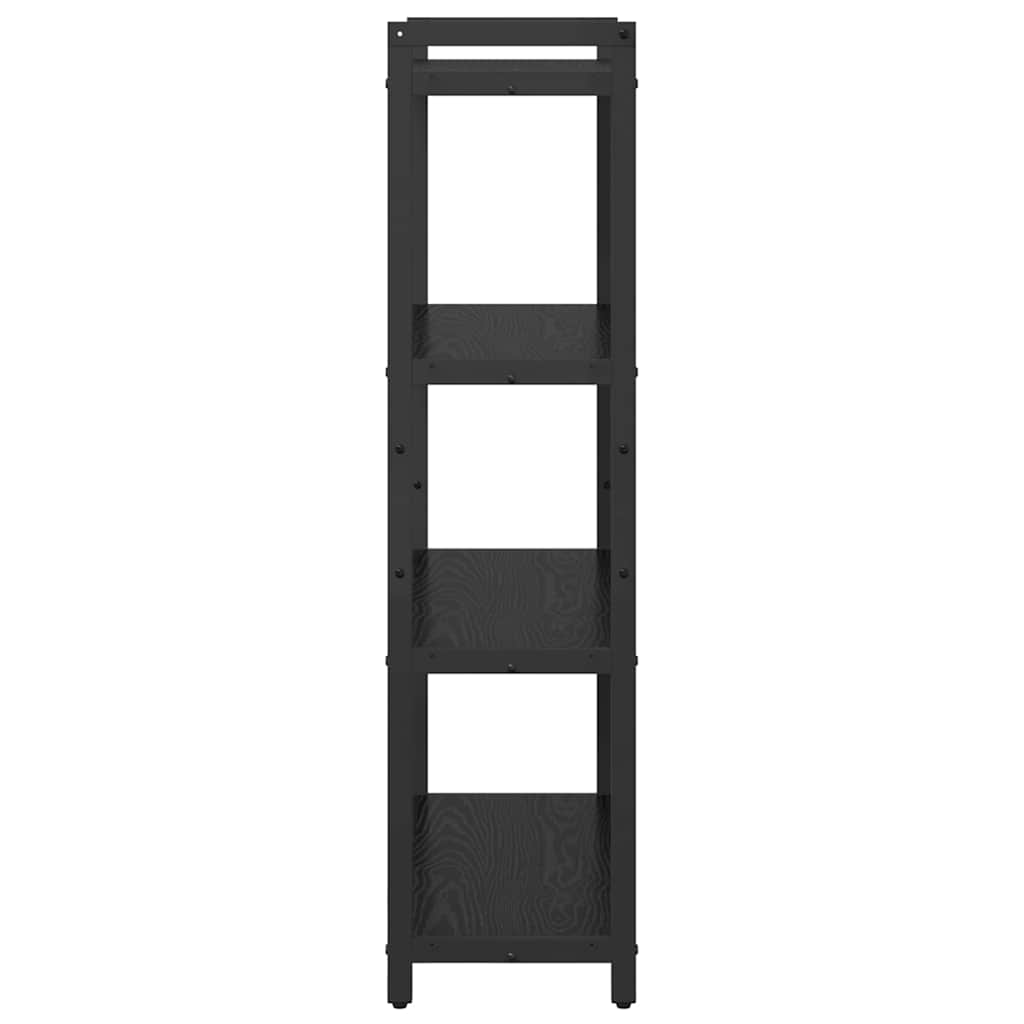 vidaXL Bookshelf Black Oak 80 x 30 x 120 cm Engineered Wood