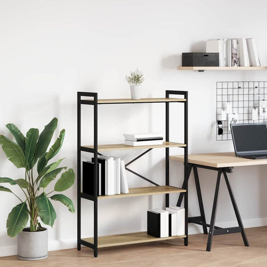 vidaXL Bookshelf 80 x 30 x 120 cm Engineered Wood Sonoma Oak