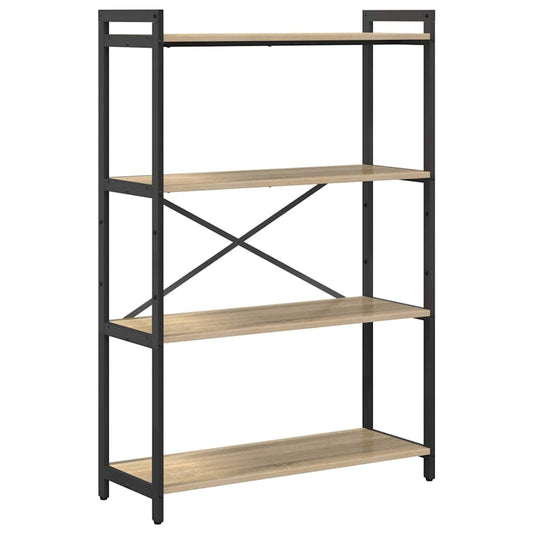 vidaXL Bookshelf 80 x 30 x 120 cm Engineered Wood Sonoma Oak