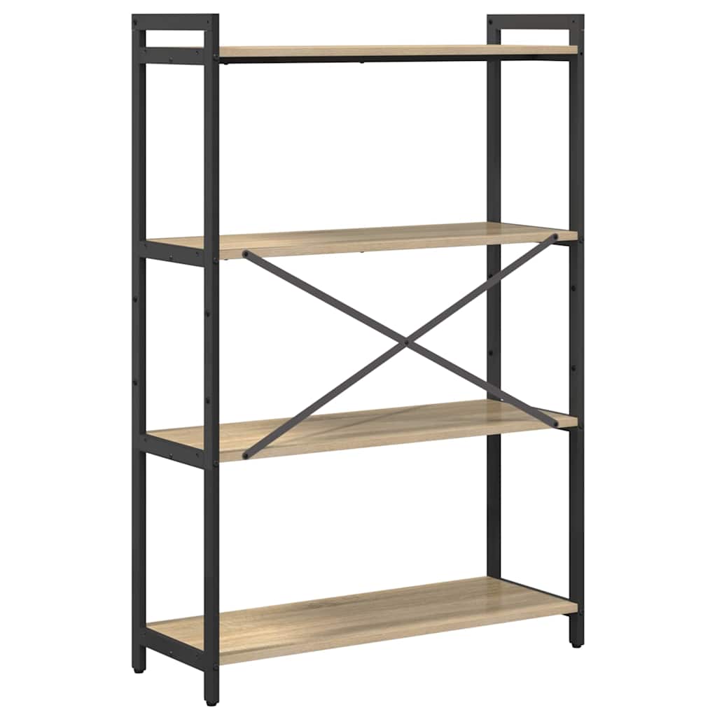 vidaXL Bookshelf 80 x 30 x 120 cm Engineered Wood Sonoma Oak