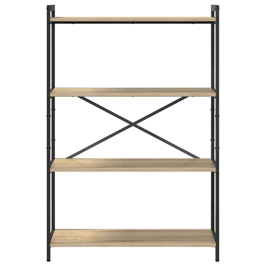 vidaXL Bookshelf 80 x 30 x 120 cm Engineered Wood Sonoma Oak