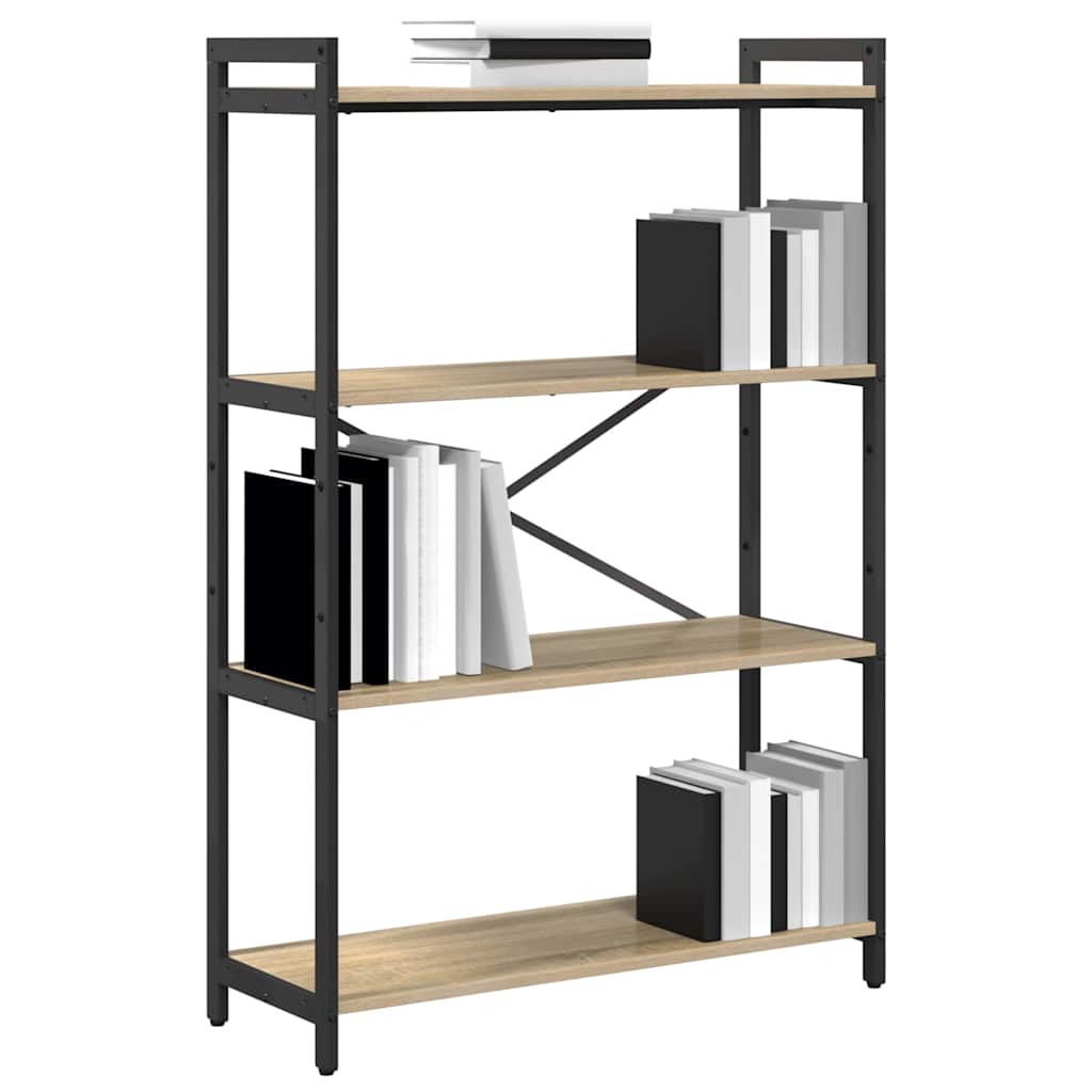 vidaXL Bookshelf 80 x 30 x 120 cm Engineered Wood Sonoma Oak