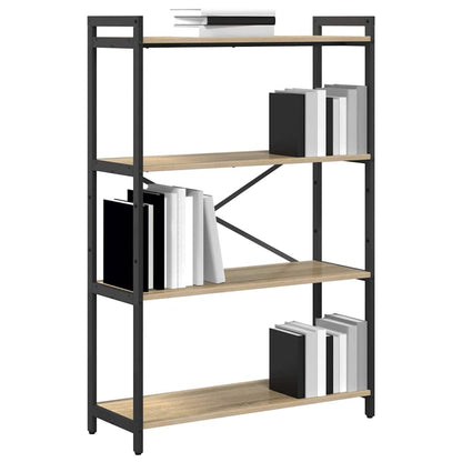 vidaXL Bookshelf 80 x 30 x 120 cm Engineered Wood Sonoma Oak