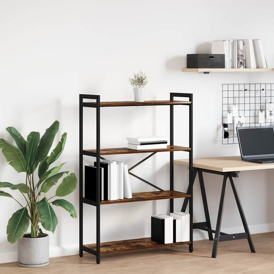 vidaXL Bookshelf 80 x 30 x 120 cm Engineered Wood Smoked Oak